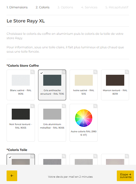 configurateur store banne